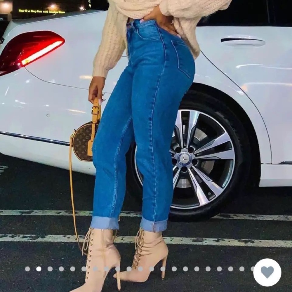 "I got it from my mama" jeans from Fashion Nova
